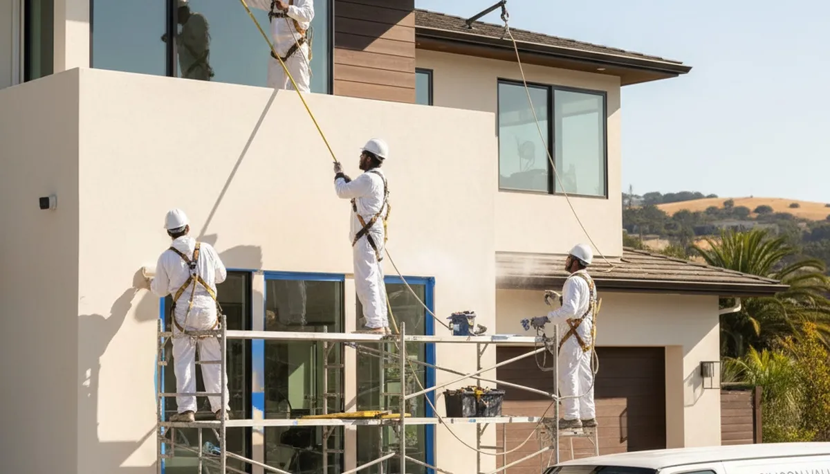 San Jose, CA painting contractors applying fresh interior and exterior paint for a home or business