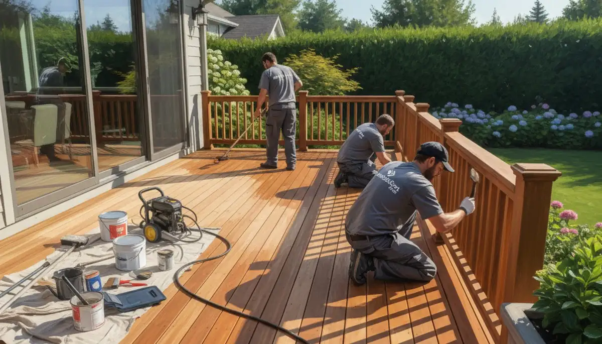 San Jose, CA deck painting service by San Jose Paint Pros for wood protection and curb appeal