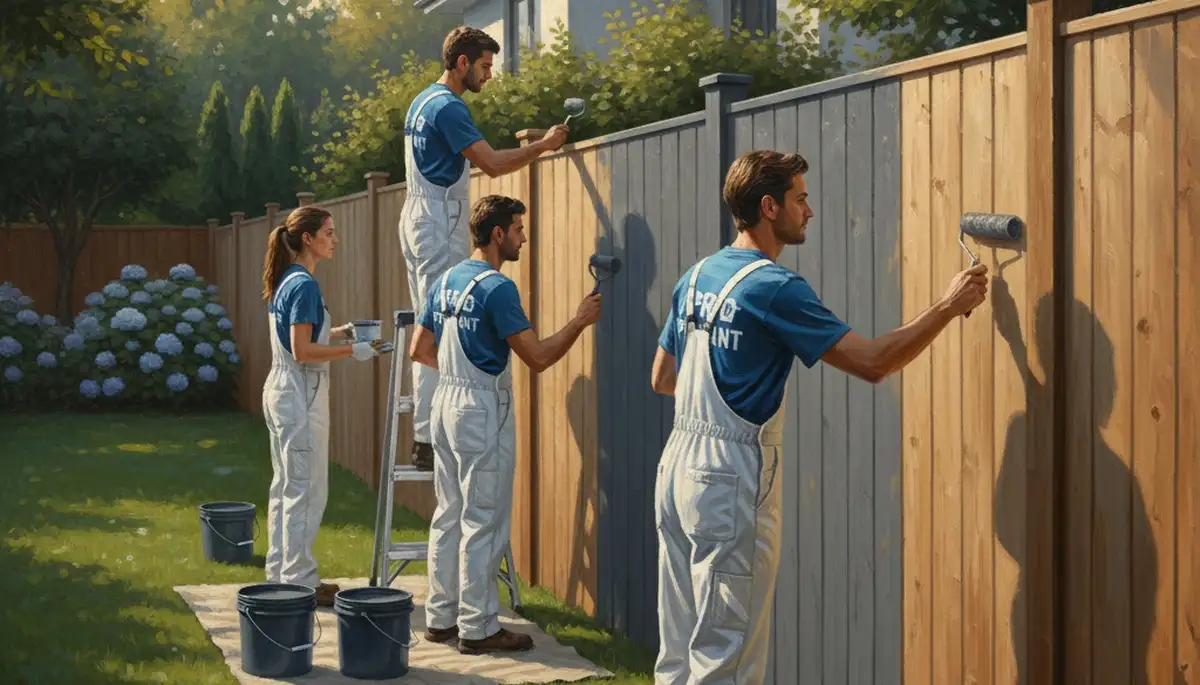 Fence painting in San Jose, CA by San Jose Paint Pros for curb appeal and weather protection