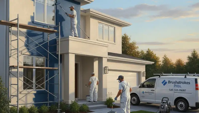 San Jose, CA house painters applying exterior paint to a home for weather protection and curb appeal