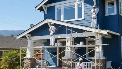 San Jose, CA painting contractor on a residential exterior paint project
